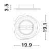 Bílé kovové nástěnné LED světlo Nova Luce Atena 19,9 cm