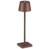 Hnědá kovová nabíjecí stolní LED lampa Nova Luce Deck