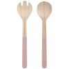 Set dvou růžových bambusových salátových lžic Pura 12 cm