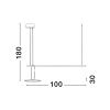 Černé závěsné LED světlo Nova Luce Gea 100 cm
