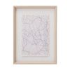 Bílý abstraktní obraz Kave Home Durkan 40 x 30 cm