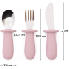 Růžový příborový set kave home Lili