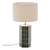 Zelená keramická stolní lampa Kave Home Rue