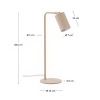 Béžová kovová stolní lampa Kave Home Manie