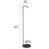 Žlutý kovový stojan na lampu Fermob Balad 157 cm