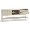 Krémový TV stolek Teulat Platt 175 x 45 cm