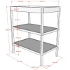 Dřevěný přebalovací pult Vipack Dino 80 x 52 cm