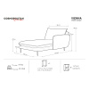 Béžová bouclé lenoška Cosmopolitan Design Vienna 170 cm, pravá