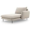 Světle béžová čalouněná lenoška Cosmopolitan Design Vienna 170 cm, pravá