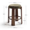 Zelená ořechová barová židle Kave Home Granite II. 65 cm