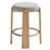 Béžová dřevěná barová židle Kave Home Granite II. 65 cm