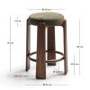 Zelená ořechová barová židle Kave Home Granite II. 75 cm