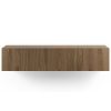 Hnědý TV stolek Marckeric Daroca 180 x 35 cm s dubovým dekorem