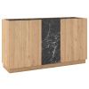 Komoda Dione 140 x 40 cm s dubovým dekorem
