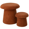 Set dvou hnědých stoliček Mushroom 60/37,5 cm