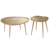 Set dvou zlatých odkládacích stolků Vinta 72,5 x 63/43 cm