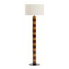 Žluto-hnědá keramická stojací lampa Mavran 146 cm