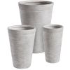 Set tří šedých květináčů Graffi 50/56/49 cm