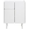 Bílá lakovaná komoda Unique Furniture Bera 80 cm