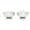 Set dvou nerezových misek Kave Home Nirela 12,5 cm