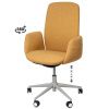 Hořčicově žlutá čalouněná kancelářská židle Somcasa British