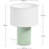 Zelená stolní lampa kave home Bianella 29 cm