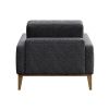 Tmavě šedé látkové křeslo MESONICA Musso Tufted