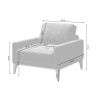 Tmavě šedé látkové křeslo MESONICA Musso Tufted