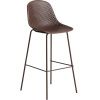 Hnědá plastová barová židle kave home Quinby 75 cm