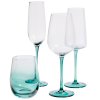 Zelená sklenička na sekt Kave Home Irides 245 ml