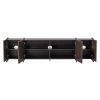 Hnědý dřevěný TV stolek Brock 200 x 44 cm