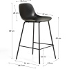 Černá plastová barová židle Kave Home Altea 65 cm