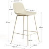 Béžová plastová barová židle Kave Home Altea 65 cm