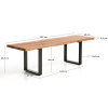 Dřevěná lavice Kave Home Uxue 160 cm