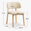 Béžová bouclé jídelní židle Micadoni Evan -fv-interier-25