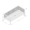 Dobová postel Vipack Olive 90 x 200 cm s ratanovou zábranou