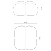 Světle modrá čalouněná podnožka Cosmopolitan Design Loretto 90 x 90 cm