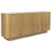 Dřevěná komoda ALMIRA HIGH 180 x 40 cm s mramorovým dekorem