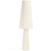 Bílá bouclé stojací lampa Bizzotto Radha 120 cm