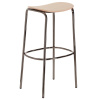 Dubová barová židle Trick Wood 75 cm s černou podnoží