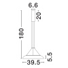Bílé závěsné LED světlo Nova Luce Mantle 40 cm