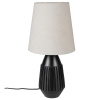 Bílá stolní lampa AYSA s černou podstavou