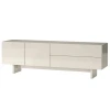 Lesklý béžový TV stolek Glam 160 x 50 cm