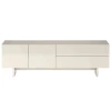 Lesklý béžový TV stolek Glam 160 x 50 cm