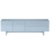 Lesklý modrý TV stolek Glam 160 x 38 cm