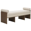 Béžová bouclé lavice Foppo 150 cm