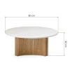 Dubový konferenční stolek Arlom ⌀80 cm