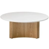 Dubový konferenční stolek Arlom ⌀80 cm