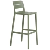 Zelená plastová barová židle Cassia 76 cm