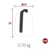 Světle šedá venkovní LED lampa Fermob Balad² 25 cm